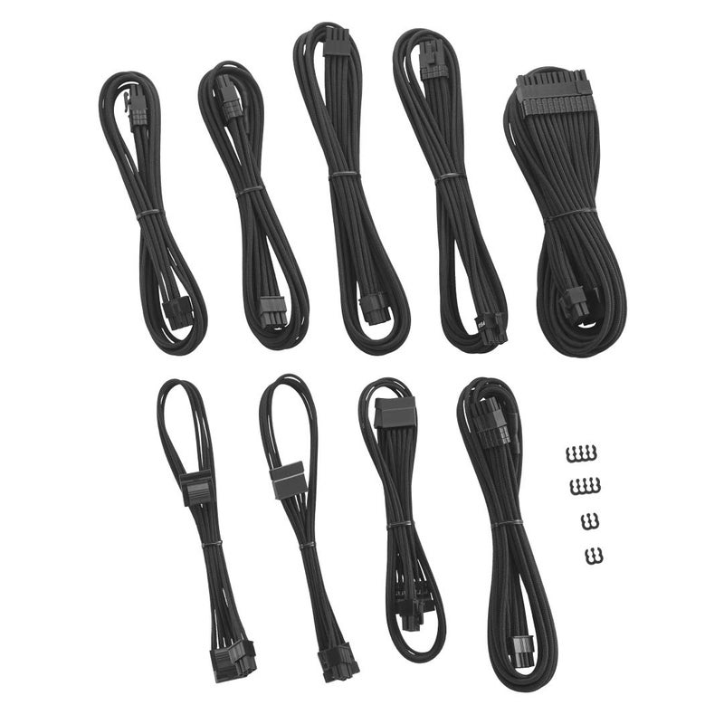 CableMod C-Series Pro ModFlex Sleeved Cable Kit for Corsair Type 4 RM Black Label/RMi/RMX (Black) - Image 4